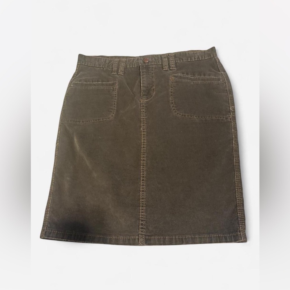 Old Navy sz 6/8 Classic Brown Gray Women's Skirt corduroy stretch